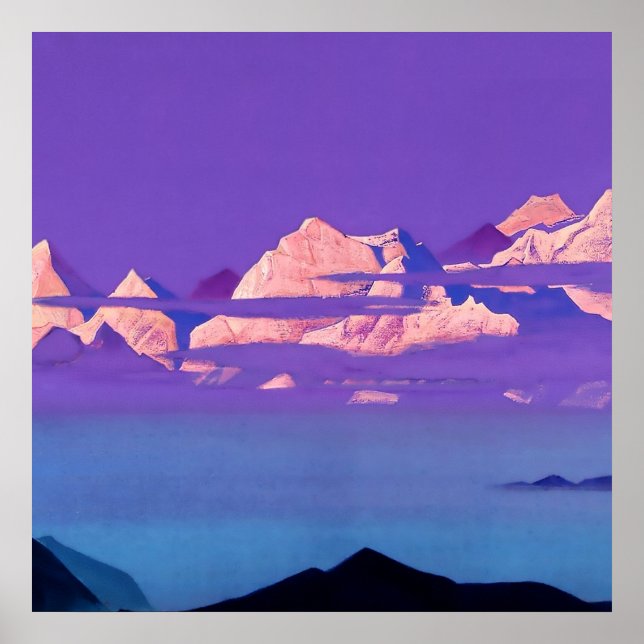“Himalaya 1933” av Nicholas Roerich Poster (Framsidan)