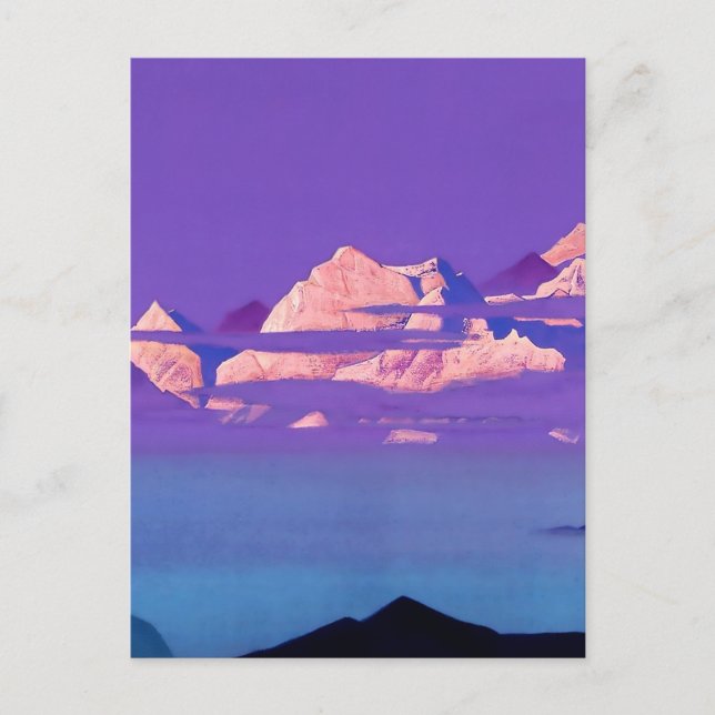 “Himalaya 1933” av Nicholas Roerich Vykort (Framsida)