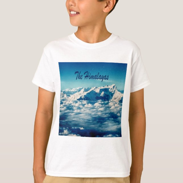 Himalaya-bergen med text t shirt (Framsida)