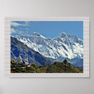 HIMALAYA-bergen och -glaciärerna:CRYSTAL Gräns Poster
