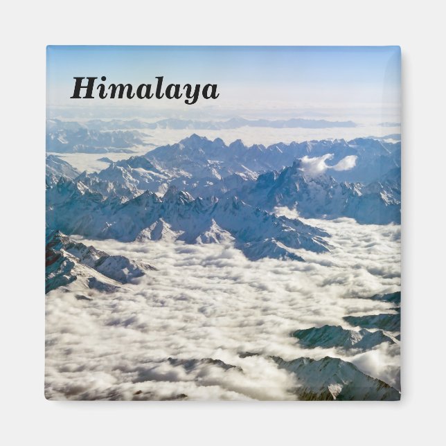 Himalaya-bergen under moln - Tibet Magnet (Framsidan)