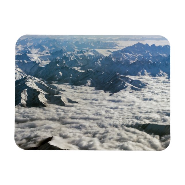 Himalaya-bergen under moln - Tibet Magnet (Horisontell)