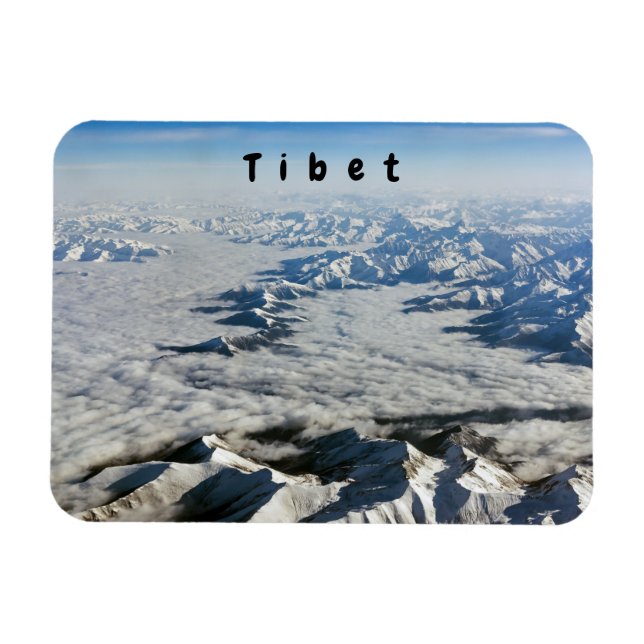 Himalaya-bergen under moln - Tibet Magnet (Horisontell)