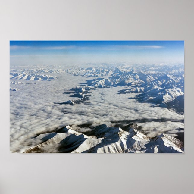 Himalaya-bergen under moln - Tibet Poster (Framsidan)