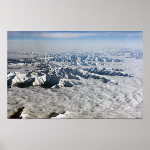 Himalaya-bergen under moln - Tibet Poster