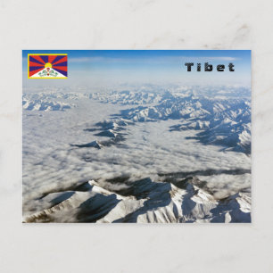 Himalaya-bergen under moln - Tibet Vykort