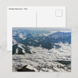 Himalaya-bergen under moln - Tibet Vykort