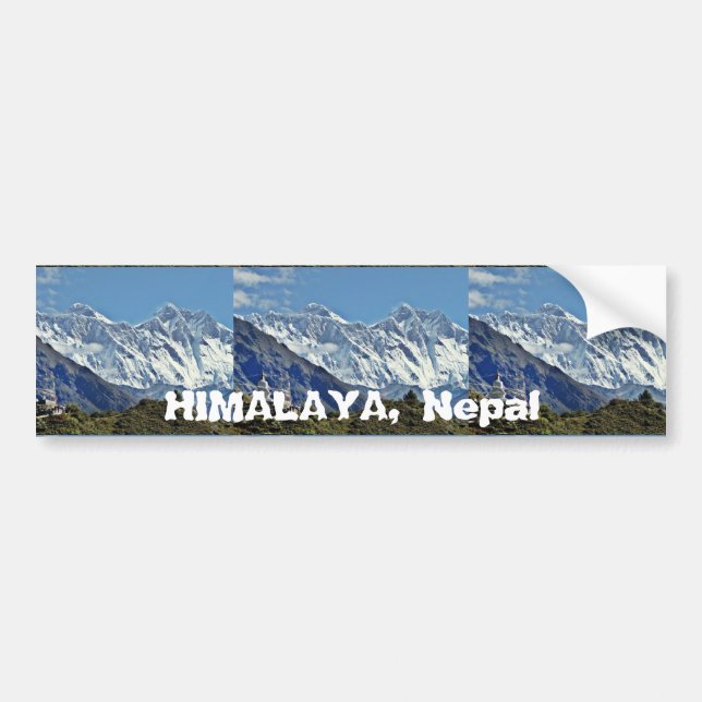 HIMALAYA - en av 1000 beskådar från NEPAL Bildekal (Framsidan)