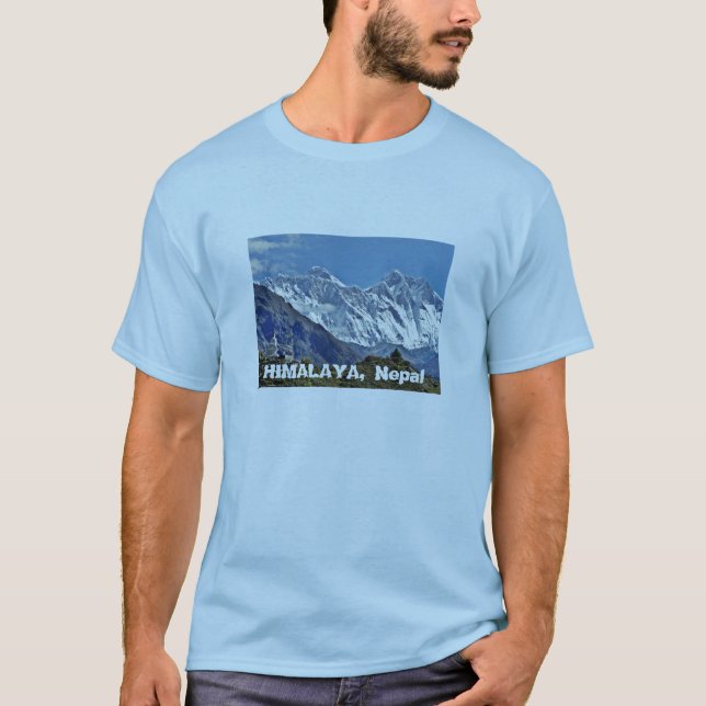 HIMALAYA - en av 1000 beskådar från NEPAL T-shirt (Framsida)