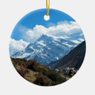 Himalaya Mount Everest Indien Nepal reser sommar Julgransprydnad Keramik