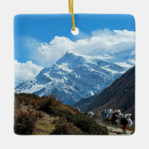 Himalaya Mount Everest Indien Nepal reser sommar Julgransprydnad Keramik