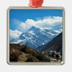 Himalaya Mount Everest Indien Nepal reser sommar Julgransprydnad Metall