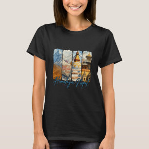 Himalaya Nepal Resa Tripp Borststräckning Souvenir T Shirt