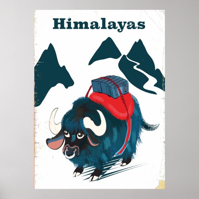 Himalaya Vintage reseaffisch Poster (Framsidan)