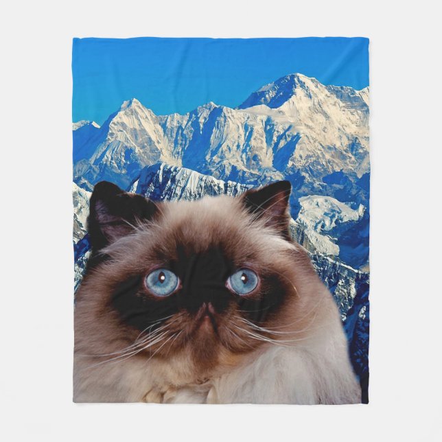 Himalayakatt Fleecefilt (Framsidan)