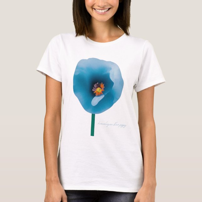 Himalayan Blue Poppy Flower Women's T-Shirt (Framsida)