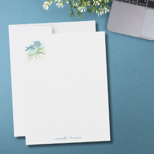 Himalayan Blue Poppy med kolibri Personlig Anteckningskort