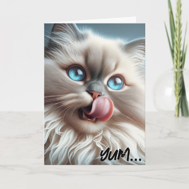 Himalayan Cat Birthday Humor Kort (Framsida)