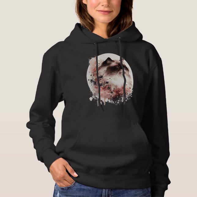 Himalayan Cat Cherry Blossom Japanese Sakura T Shirt (Framsida)