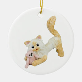 Himalayan Cat Flame point Ceramic Ornament