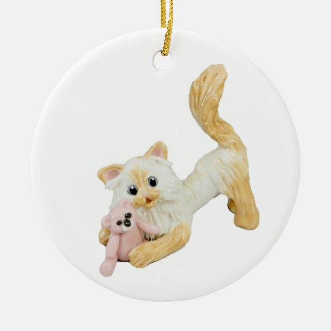 Himalayan Cat Flame point Ceramic Ornament (Framsidan)