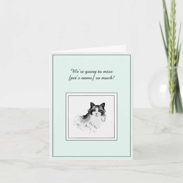 Himalayan Cat Sympathy Foleting Card Kort (Framsida)