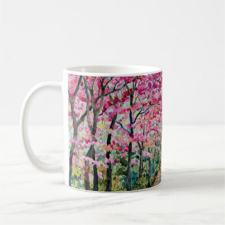 Himalayan Cherry Roadside Watercolor liggande Kaffemugg