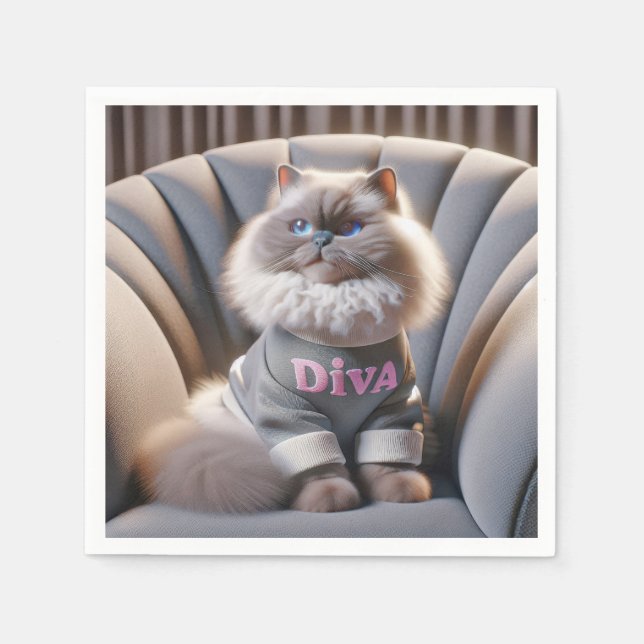 Himalayan Diva Cat Pappersservett (Framsidan)