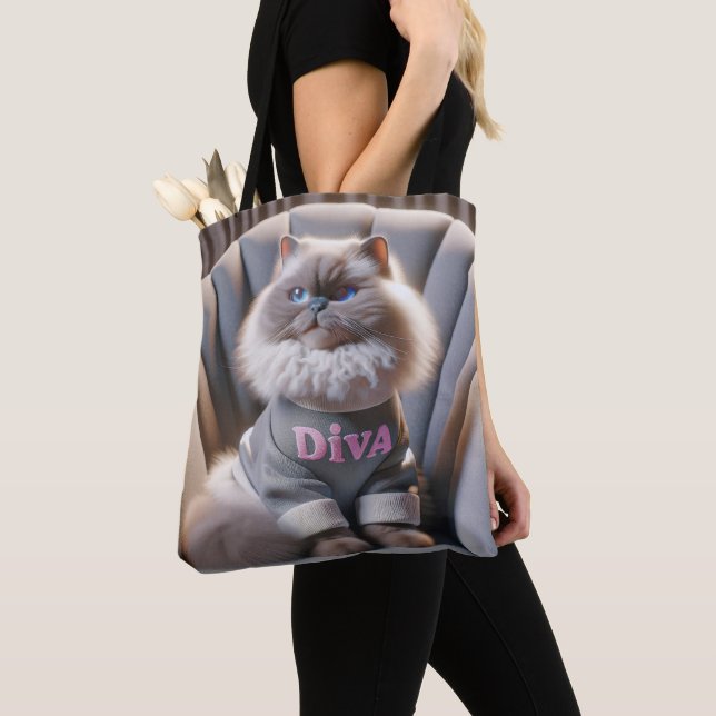 Himalayan Diva Cat Tygkasse (Närbild)