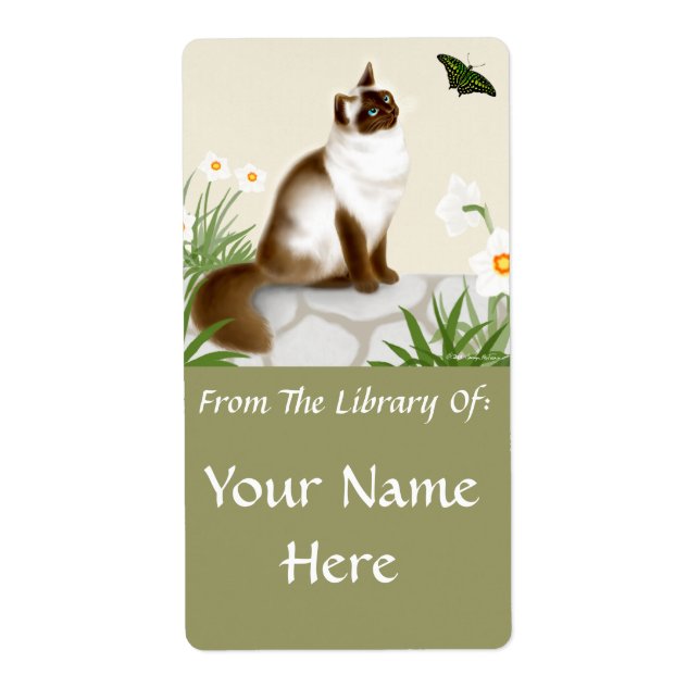 Himalayan i Butterfly Garden Bookplate Fraktsedel (Framsidan)