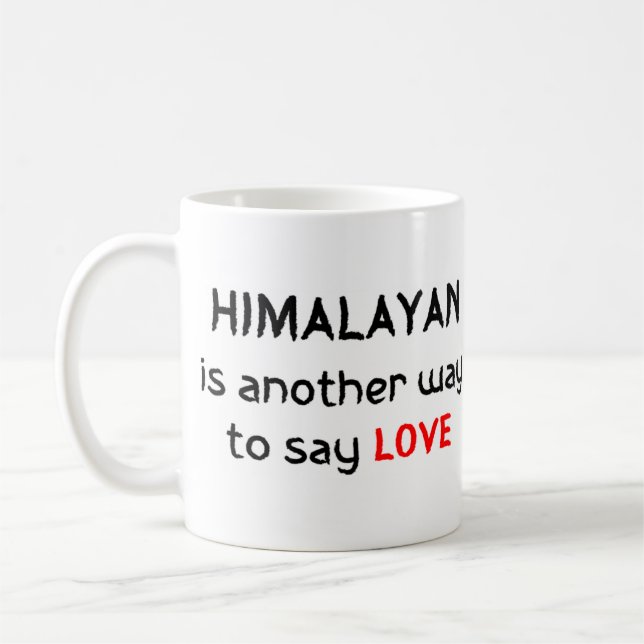 himalayan kärlek kaffe mugg (Vänster)