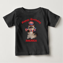 Himalayan Kitten (1j) Patriotic Kid T-Shirt