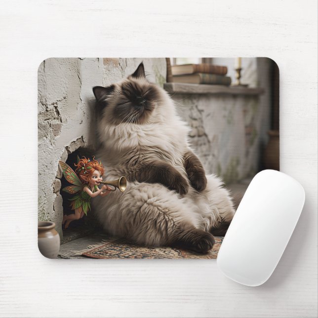 Himalayan Kitty och Pixie Vaknar Med en Överraskni Musmatta (Med mus)