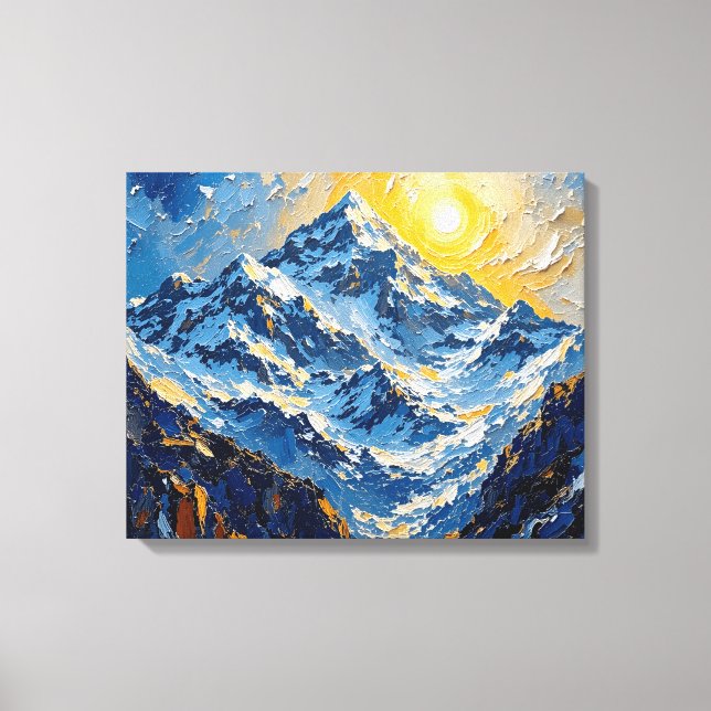 Himalayan Peaks Wrapped Canvas | Mountain Landscap (Framsida)