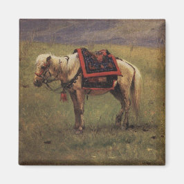 Himalayan Pony (Small Horse) (Vasily Vereshchagin) Magnet