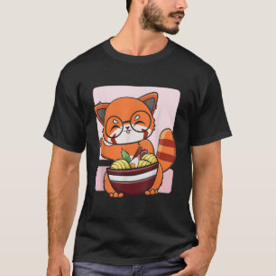 Himalayan Red Panda Ra I Kärlek Ra japanska noodle T Shirt