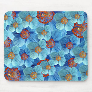 Himalayan vallmoblomma Mousepad för blått Musmatta