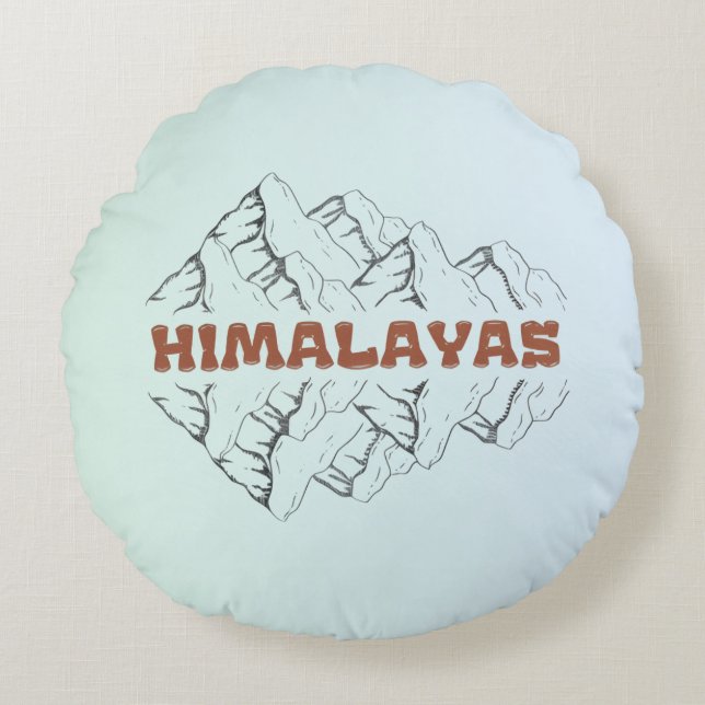 Himalayas Rund Kudde (Framsidan)