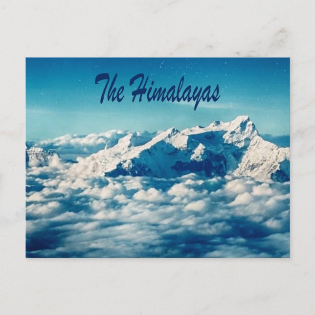 Himalayasbergen med text vykort (Framsida)