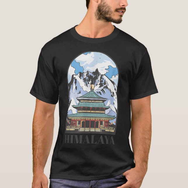 Himalaybergen Mountaineer Mount Everest Himal T Shirt (Framsida)