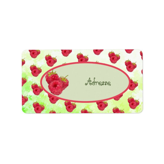Himbeeren  adressaufkleber adressetikett (Framsidan)