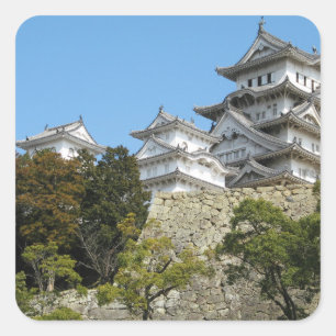 Himeji Castle 姫 路 城, Hyogo, Japan Fyrkantigt Klistermärke