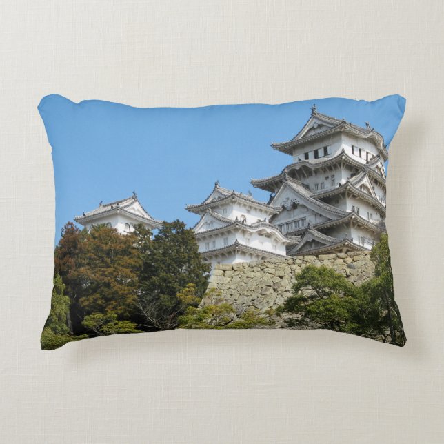 Himeji Castle 姫 路 城, Hyogo, Japan Prydnadskudde (Framsidan)