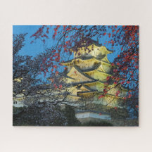 Himeji Castle i Japan med Cherry Blommar Jigszawa