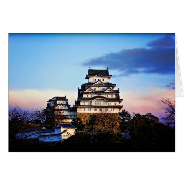 Himeji Castle i Sunrise Hälsningskort (Framsidan Horizontal)