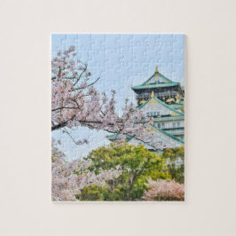 Himeji Castle med körsbärs-blommar Pussel