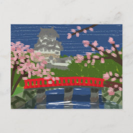 Himeji Castle River Postcard Helg Vykort