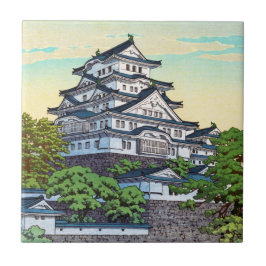 Himeji för Kawase Hasui Stillahavs- Kakelplatta