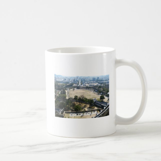 Himeji, Japan (Vy från atop castle) Kaffemugg (Höger)