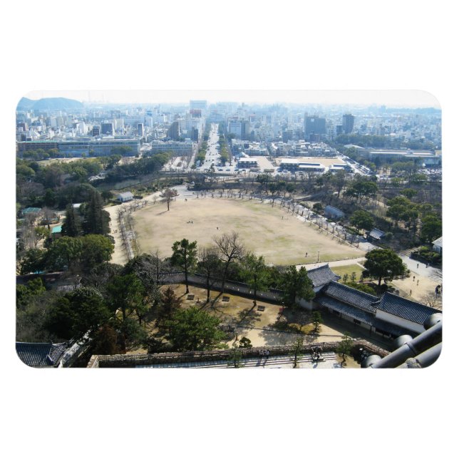 Himeji, Japan (Vy från atop castle) Magnet (Horisontell)